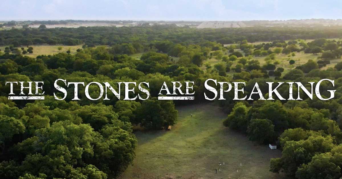 Cover title of the film The Stones Are Speaking
